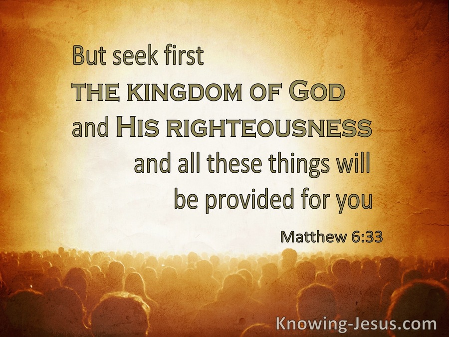 Matthew 6:33 Seek First the Kingdom (beige)
